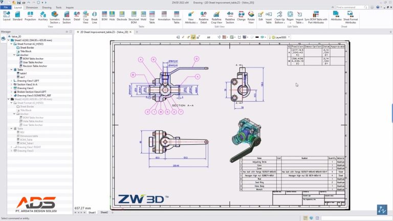 Pengertian BQ atau Bill Of Materials pada gambar teknik